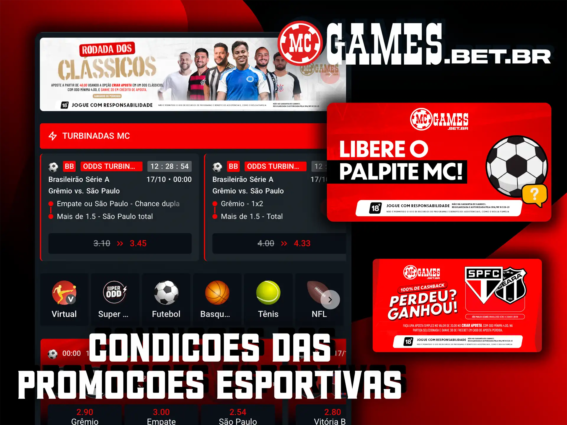 Entenda as condições das promoções esportivas para garantir seus ganhos no MC Games.