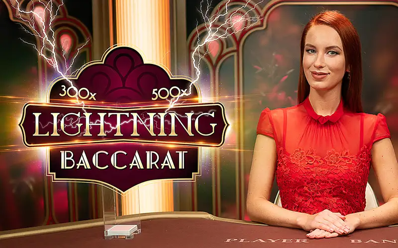 Conquiste multiplicadores e ganhe no eletrizante Lightning Baccarat no MC Games.