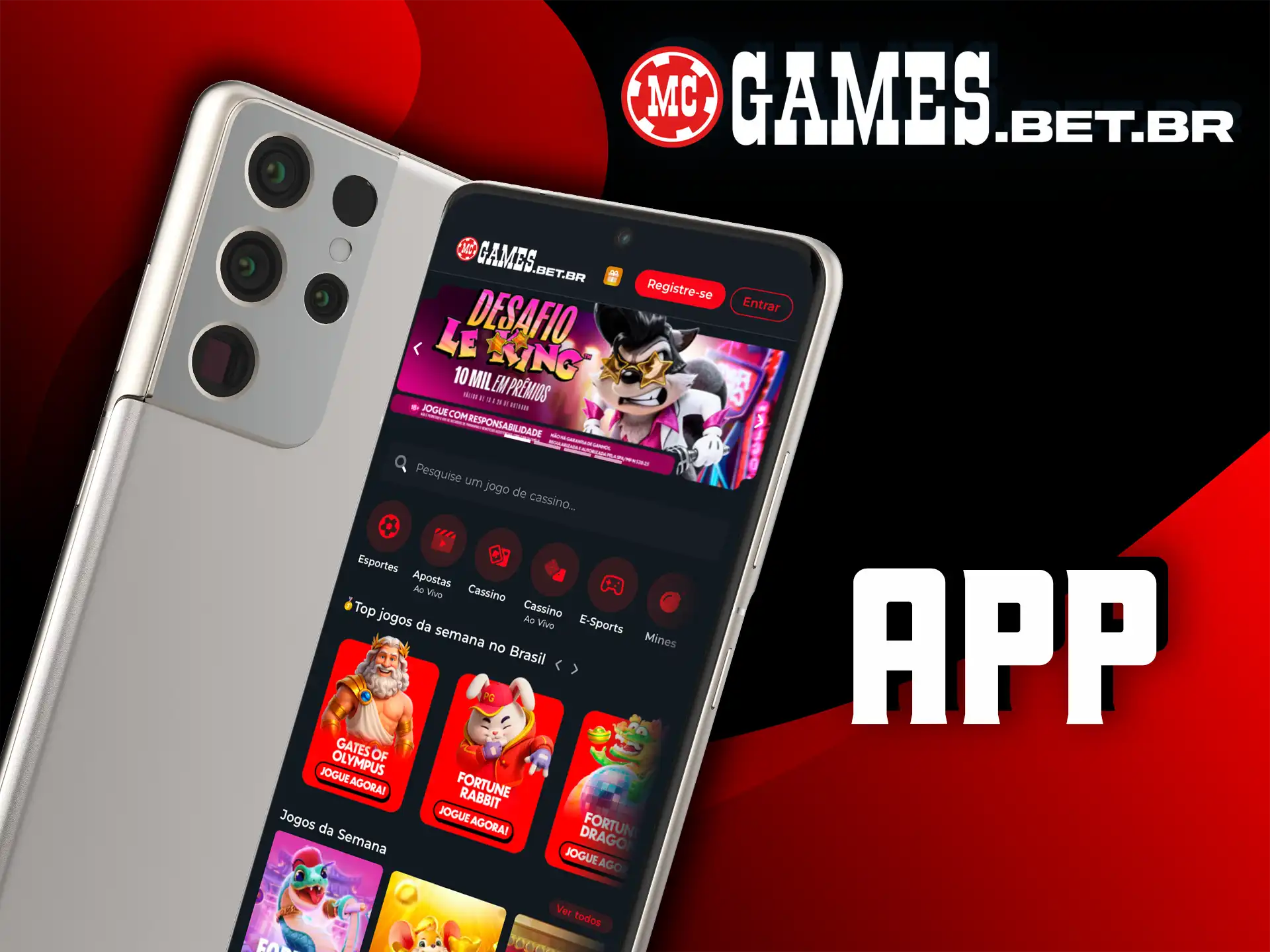 Baixe o MC Games App e aposte em seus jogos favoritos de qualquer lugar.