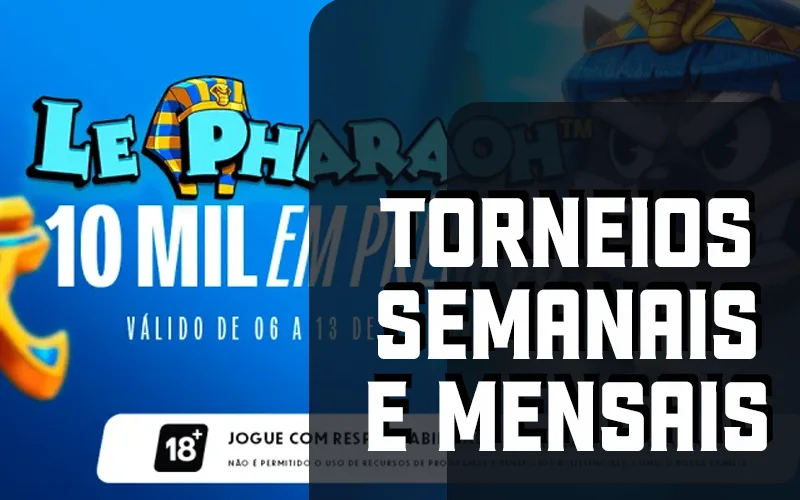 Participe dos torneios semanais e mensais bônus e lute pelo topo no MC Games.