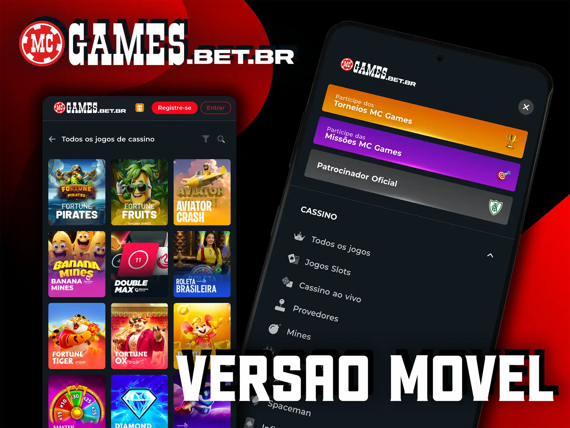 Acesse a versão móvel do site e jogue com total compatibilidade no MC Games.